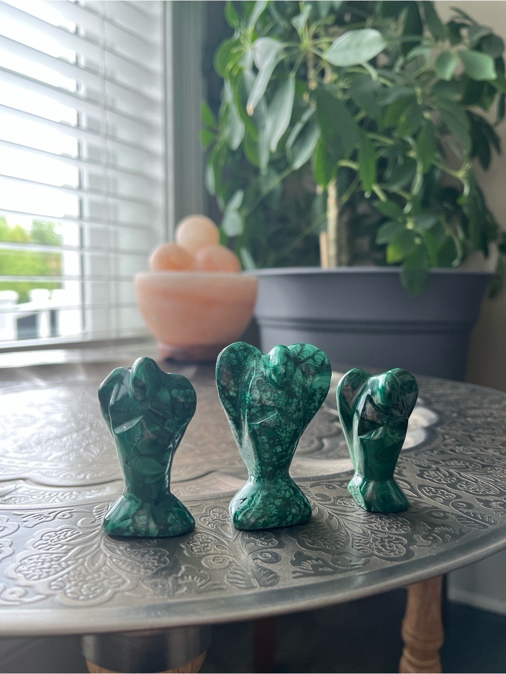 Malachite Angel Carving